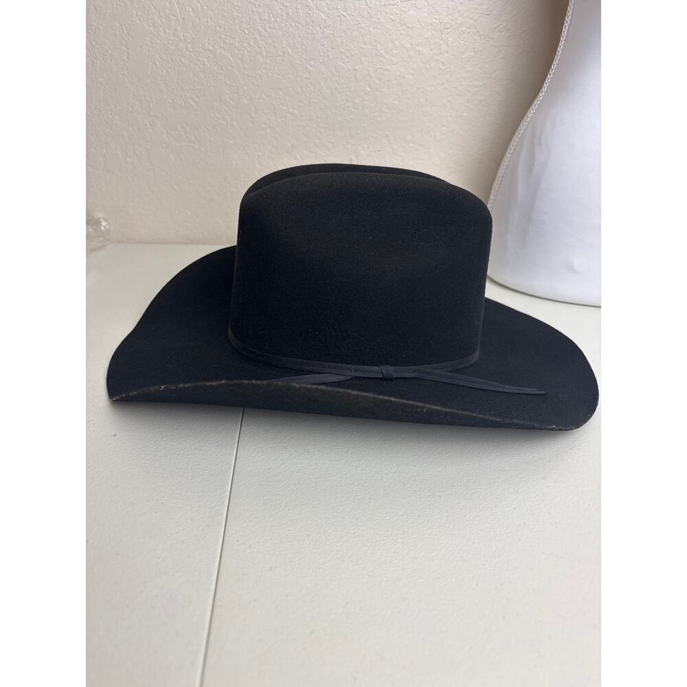 MHT Western Black Felt Cowboy Hat Master Hatters of Texas Wide Brim USA - Picture 7 of 8